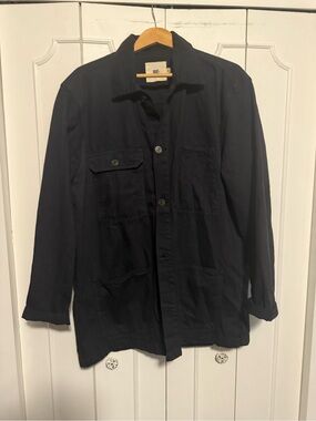 Men's Lightweight Black Shirt Jacket by - Casual Utility Style